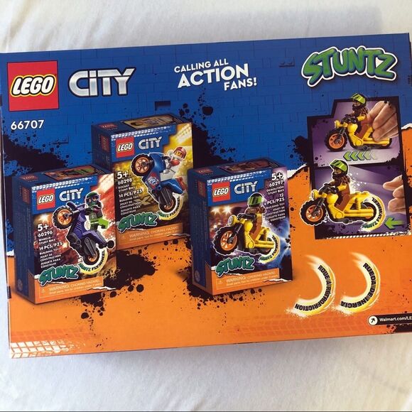 LEGO City Stuntz Set 3 Minifigures 3 Bikes and Carrying Case 66707 New i… - Picture 5 of 5